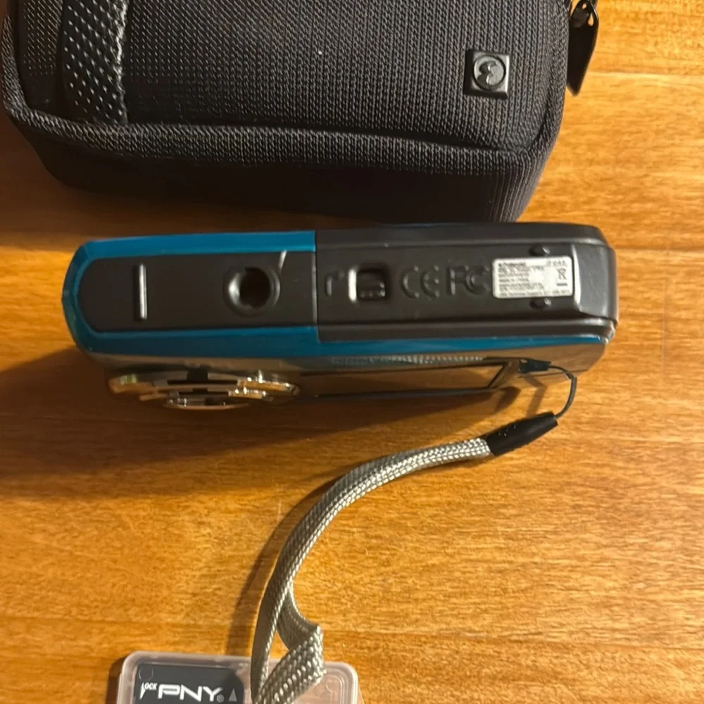 Polaroid Blue Digital Camera with Protective Case and Memory Card